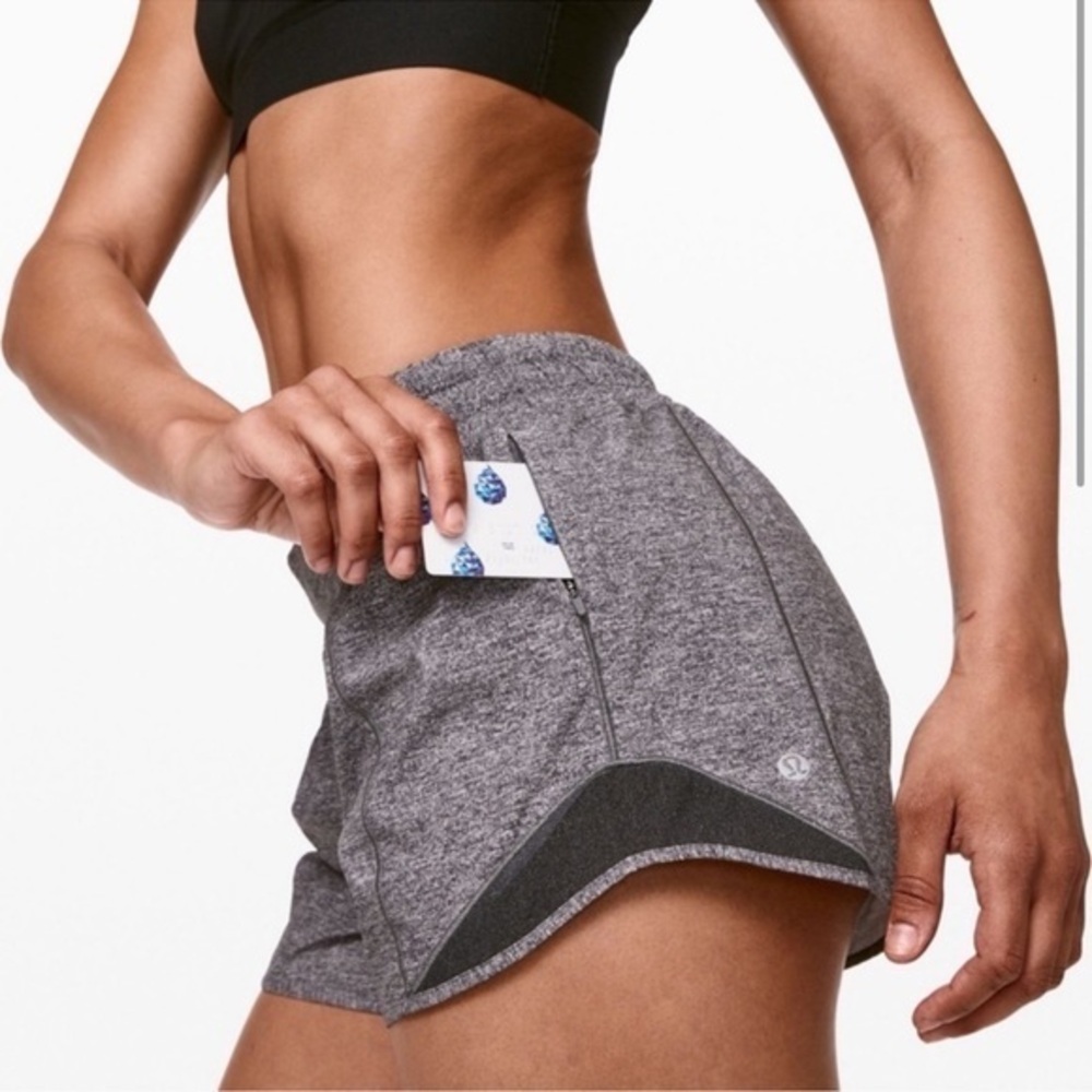 Lululemon Hotty Hot Short II In Heather‎ Lux Multi Black